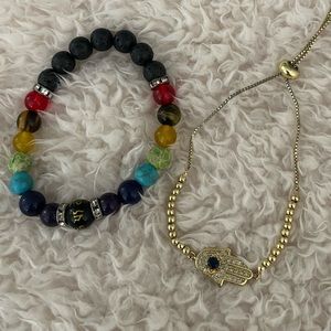 Bracelet- Spiritual Chakra and Hamsa Set